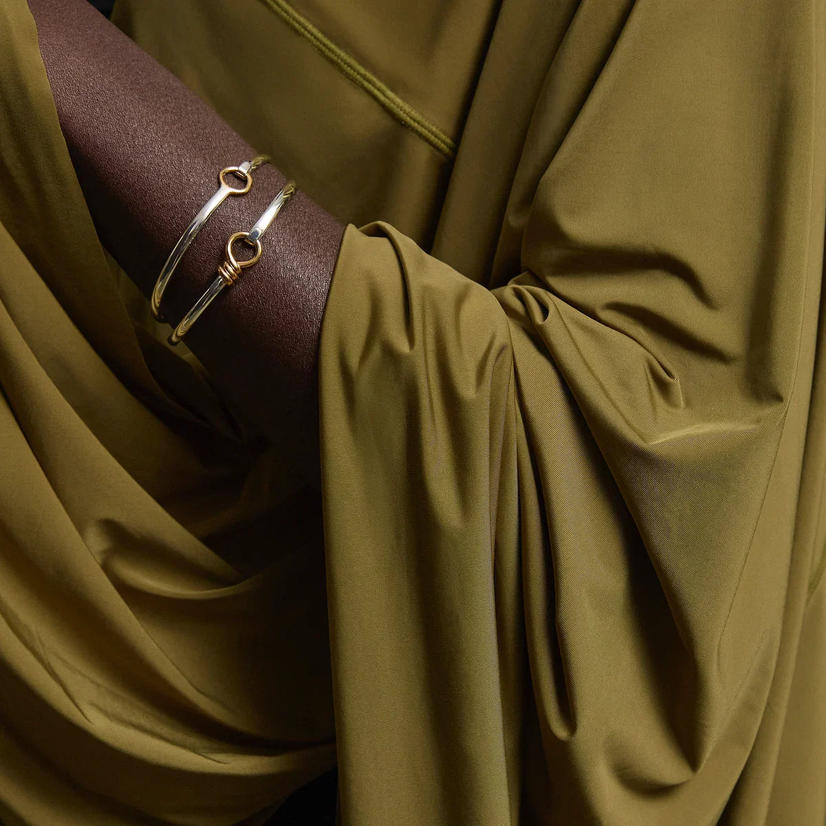 NAJO Oh Honey Yellow Gold and Silver Bangle