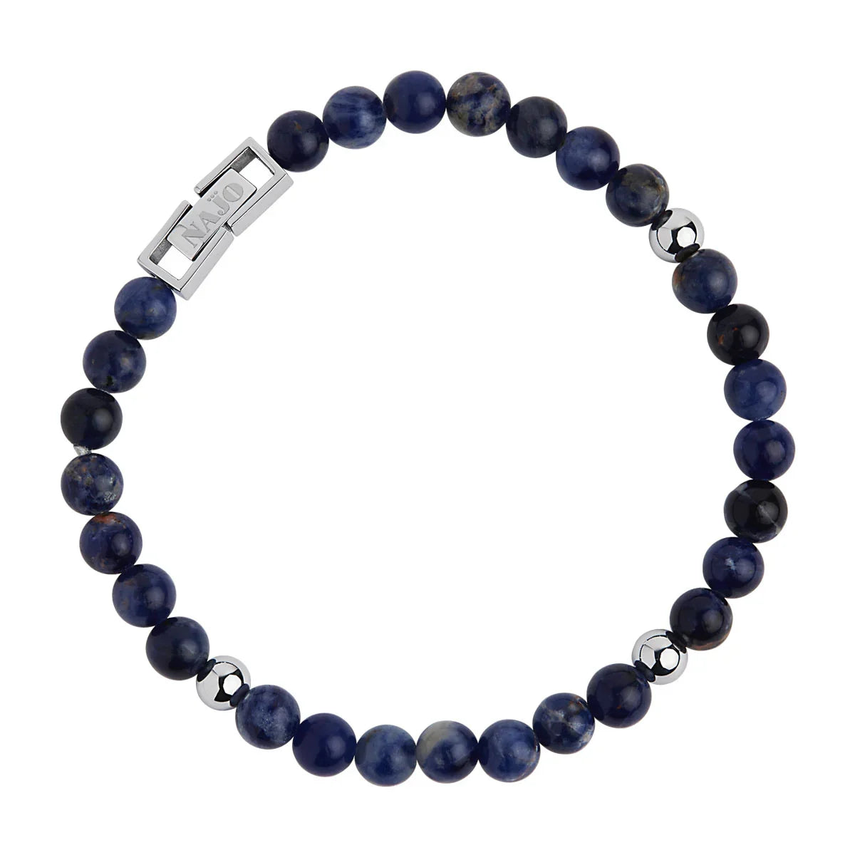NAJO Atlas Men's 6mm Beaded Sodalite Bracelet