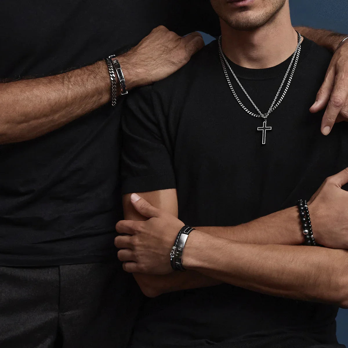 NAJO Memento Men’s Leather Buckle Identity Bracelet