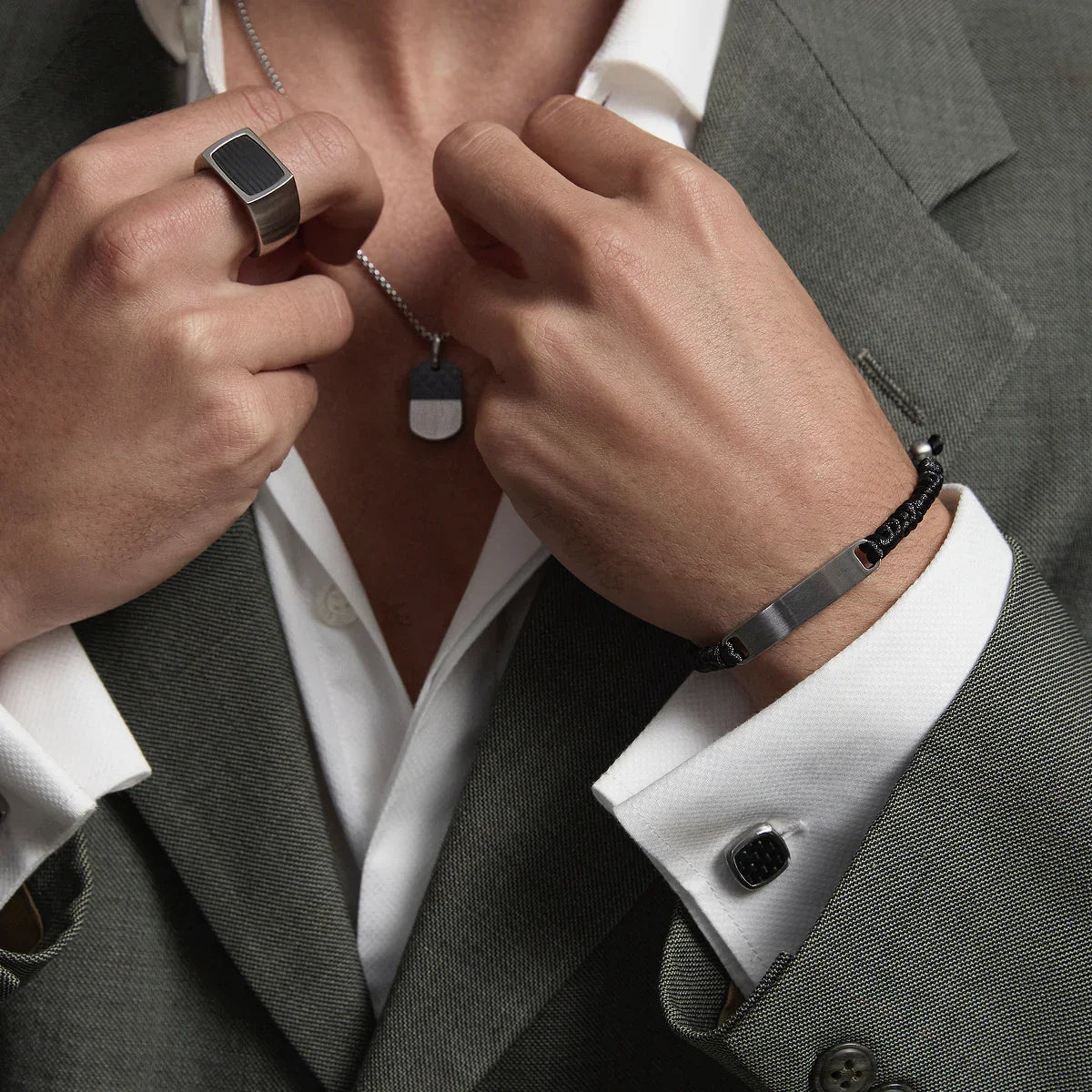NAJO Elemental Men’s Cord Identity Bracelet