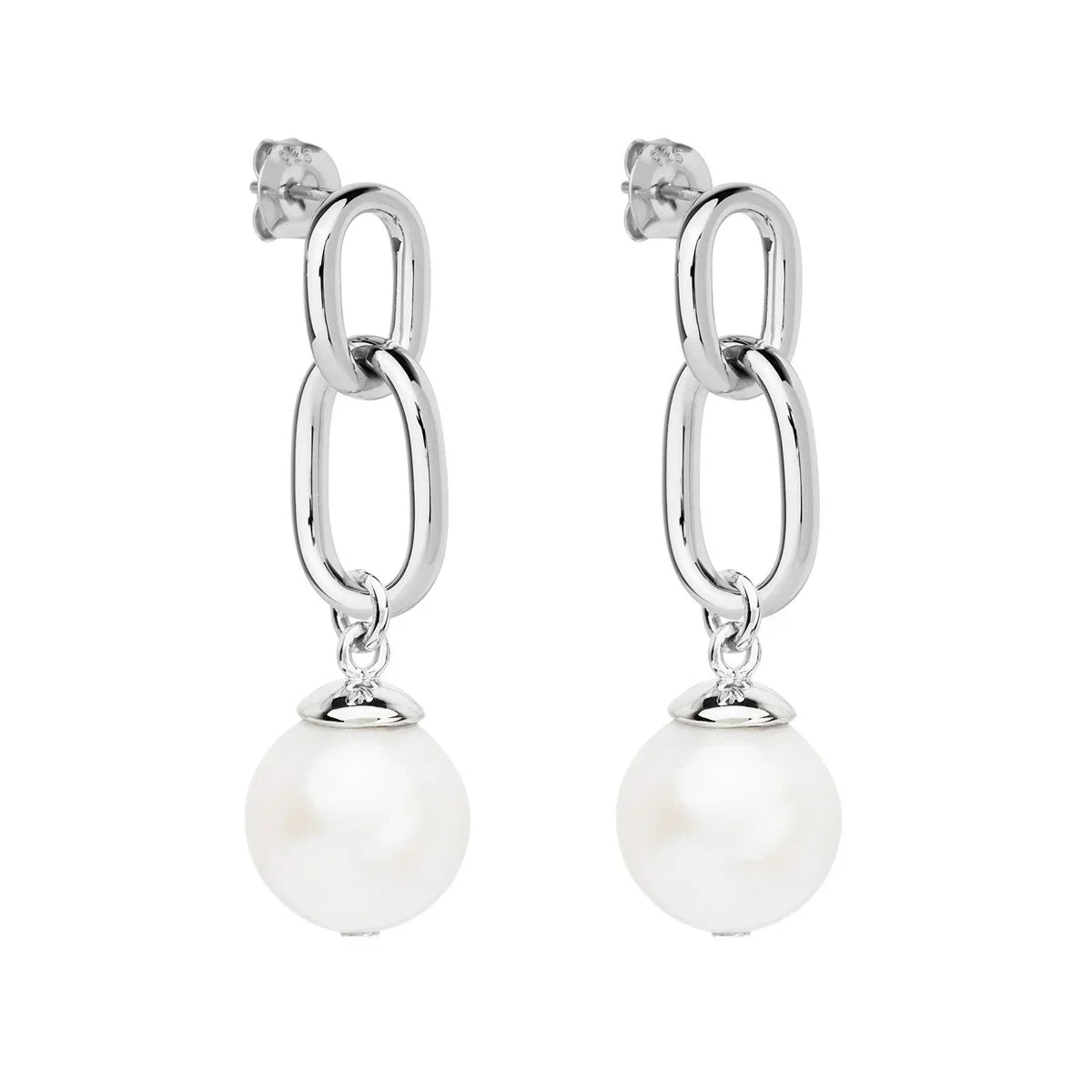 NAJO Sea Nymph Silver and Pearl Drop Earrings