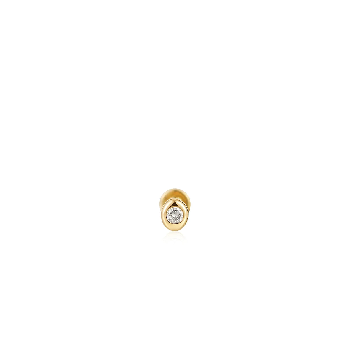 Ania Haie 14ct Gold Magma Single Diamond Labret Earring