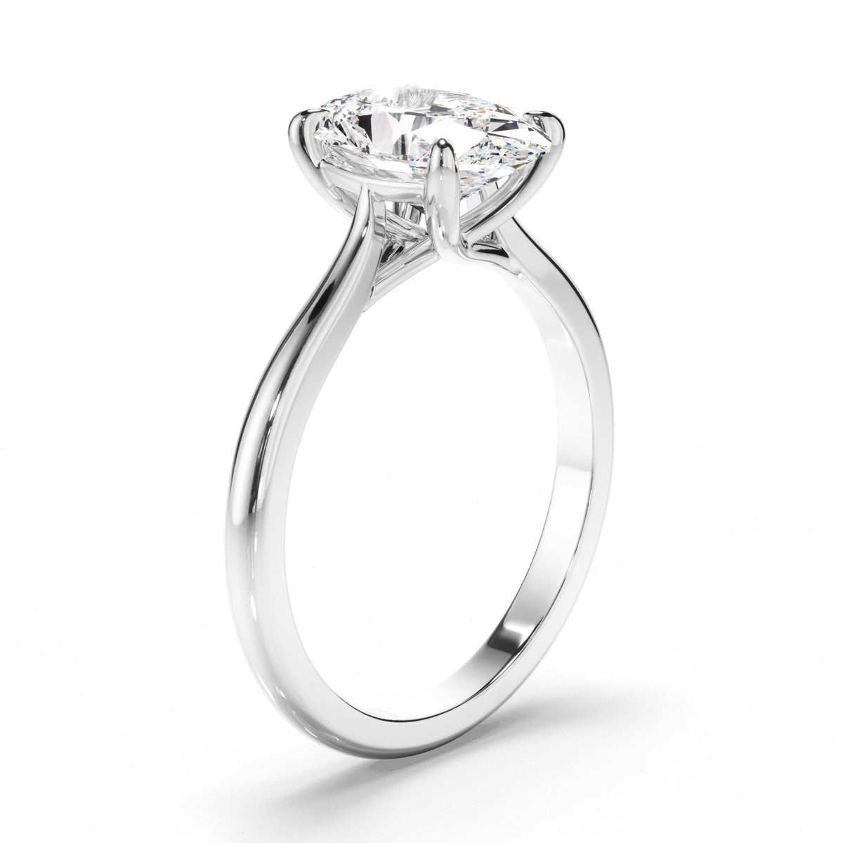 Oval Cut Diamond Solitaire Engagement Ring