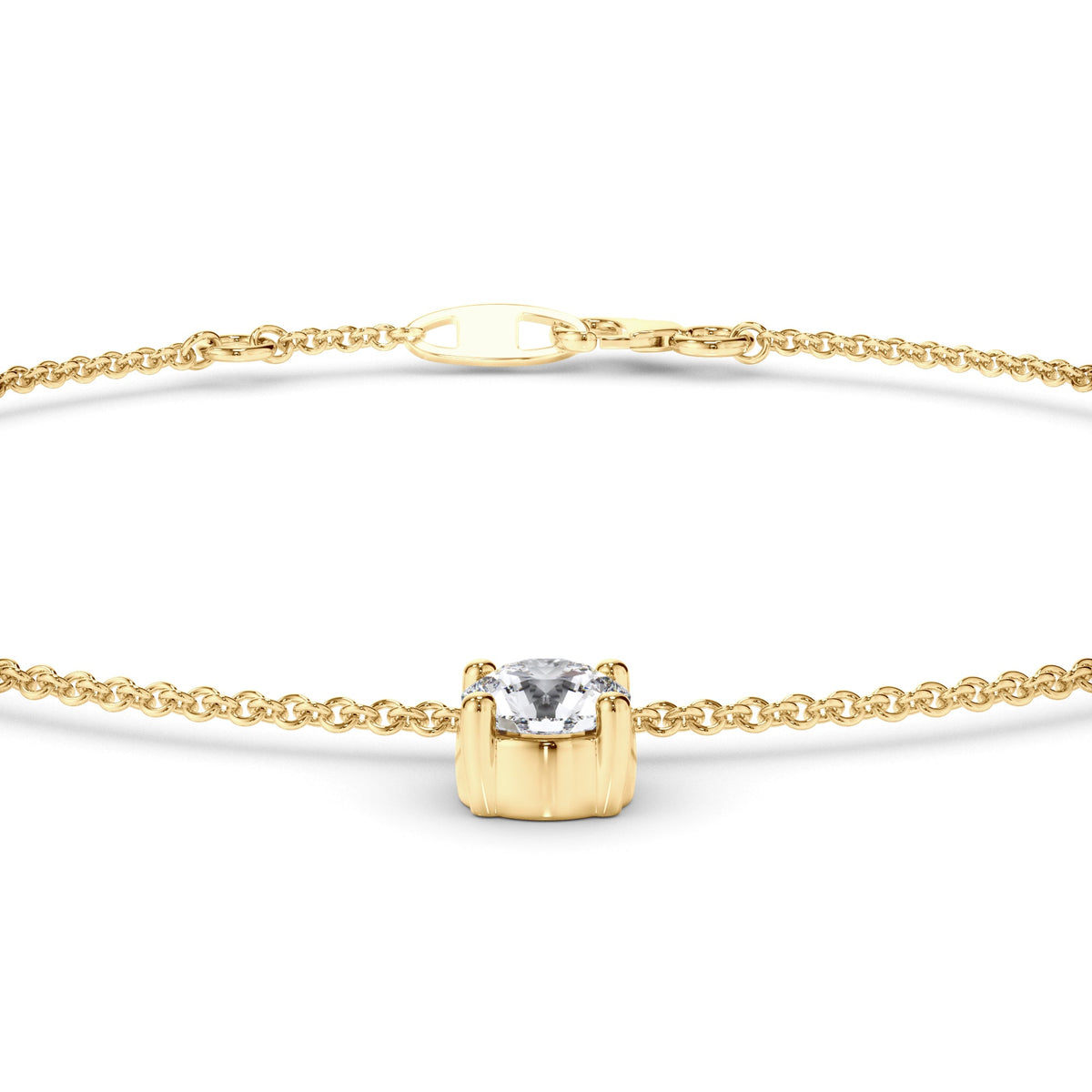 Floating Round Brilliant Cut Laboratory Grown Diamond Bracelet