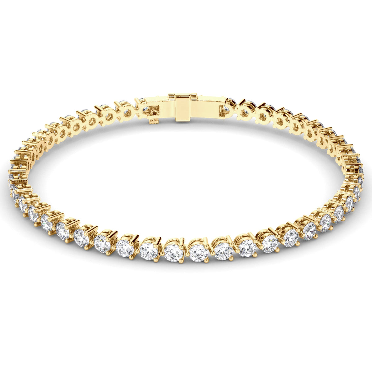 Round Brilliant Cut Laboratory Grown Diamond Tennis Bracelet
