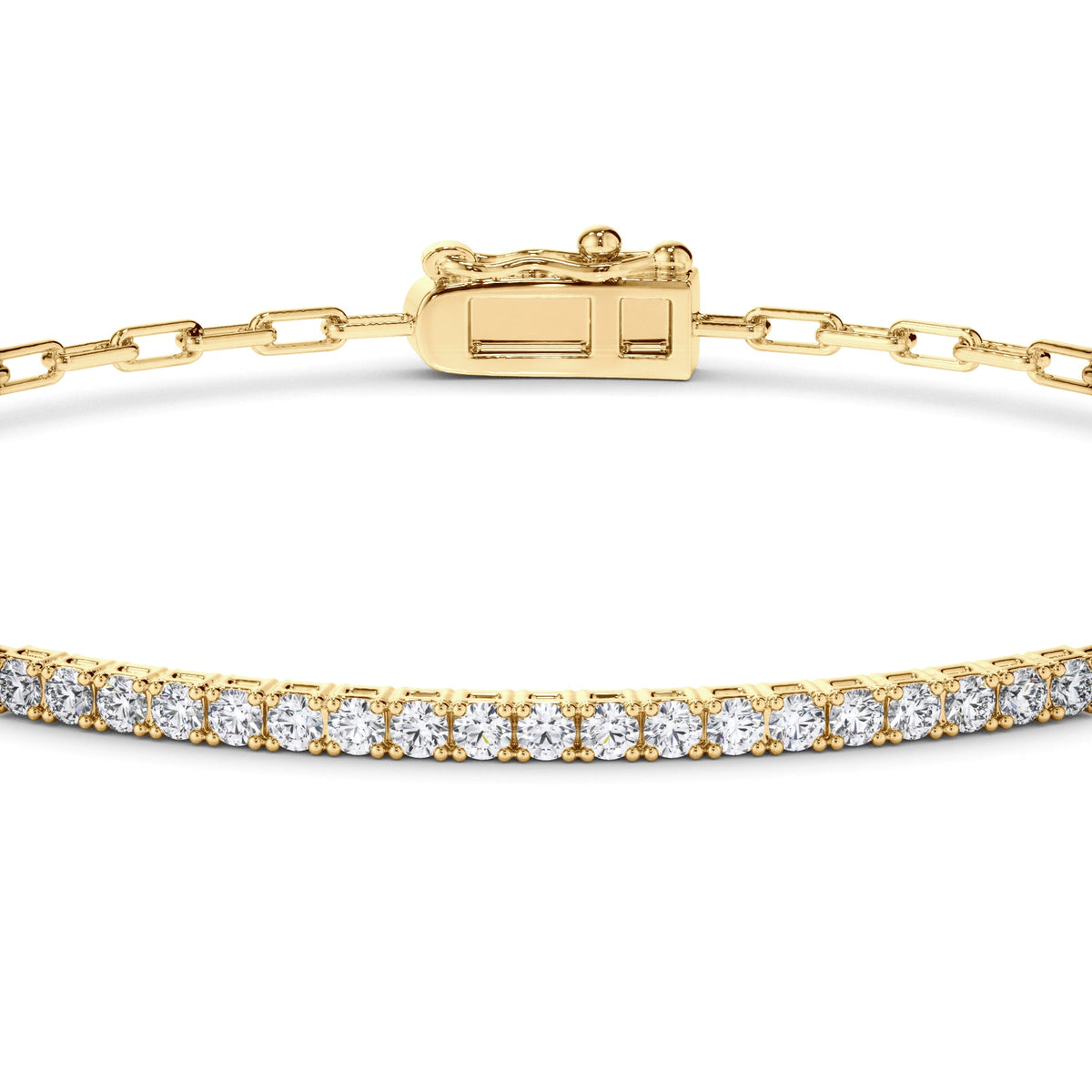 Round Brilliant Cut Laboratory Grown Diamond Tennis Bracelet