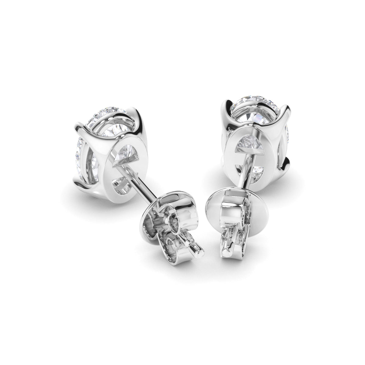 Oval Cut Diamond Stud Earrings