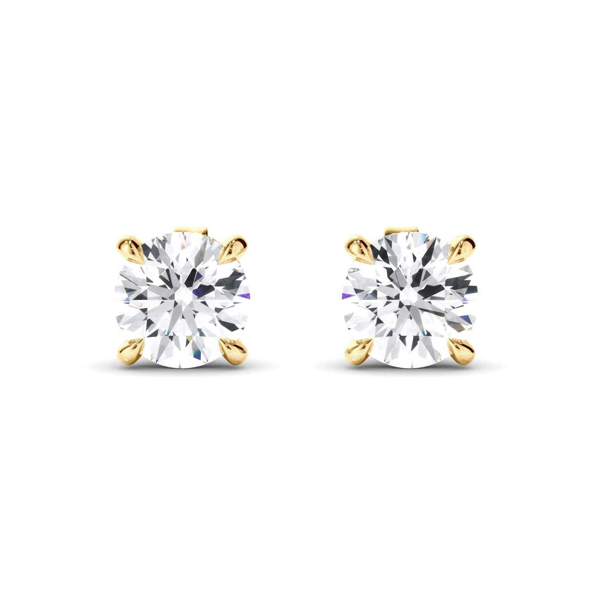 Round Brilliant Cut Diamond Stud Earrings