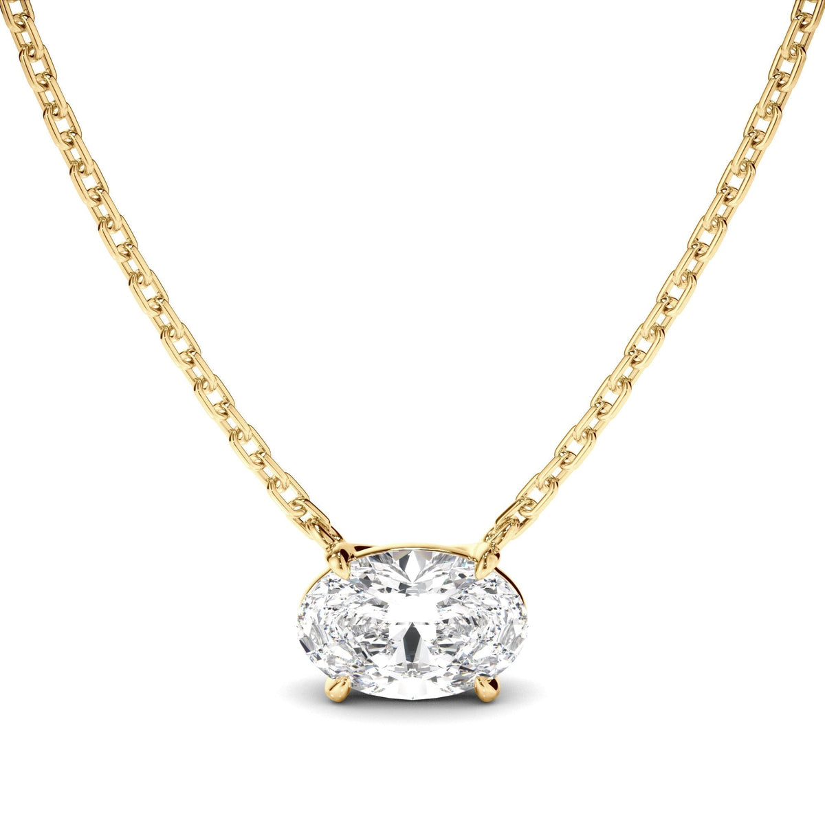 East West Oval Cut Diamond Necklet