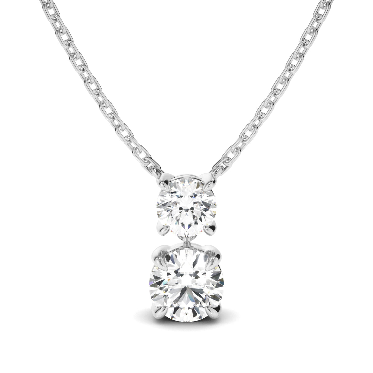 Round Brilliant Cut Diamond Drop Pendant
