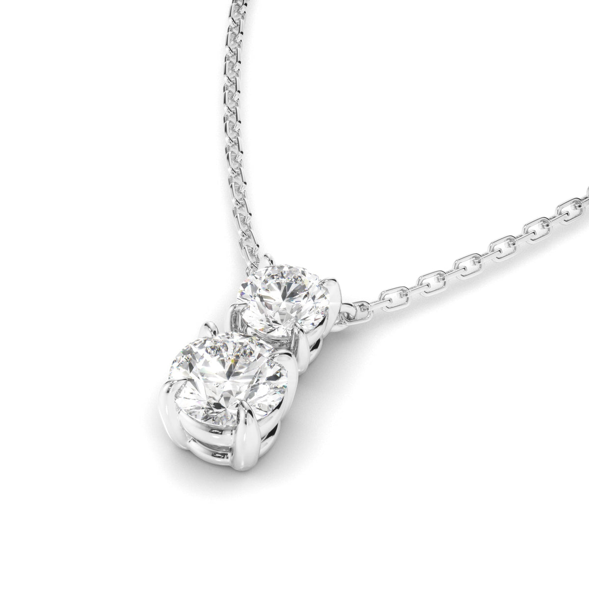 Round Brilliant Cut Diamond Drop Pendant