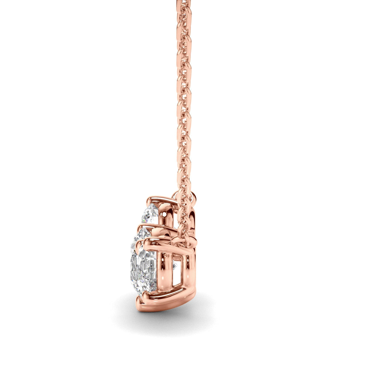 Round Brilliant Cut Diamond Trilogy Necklet