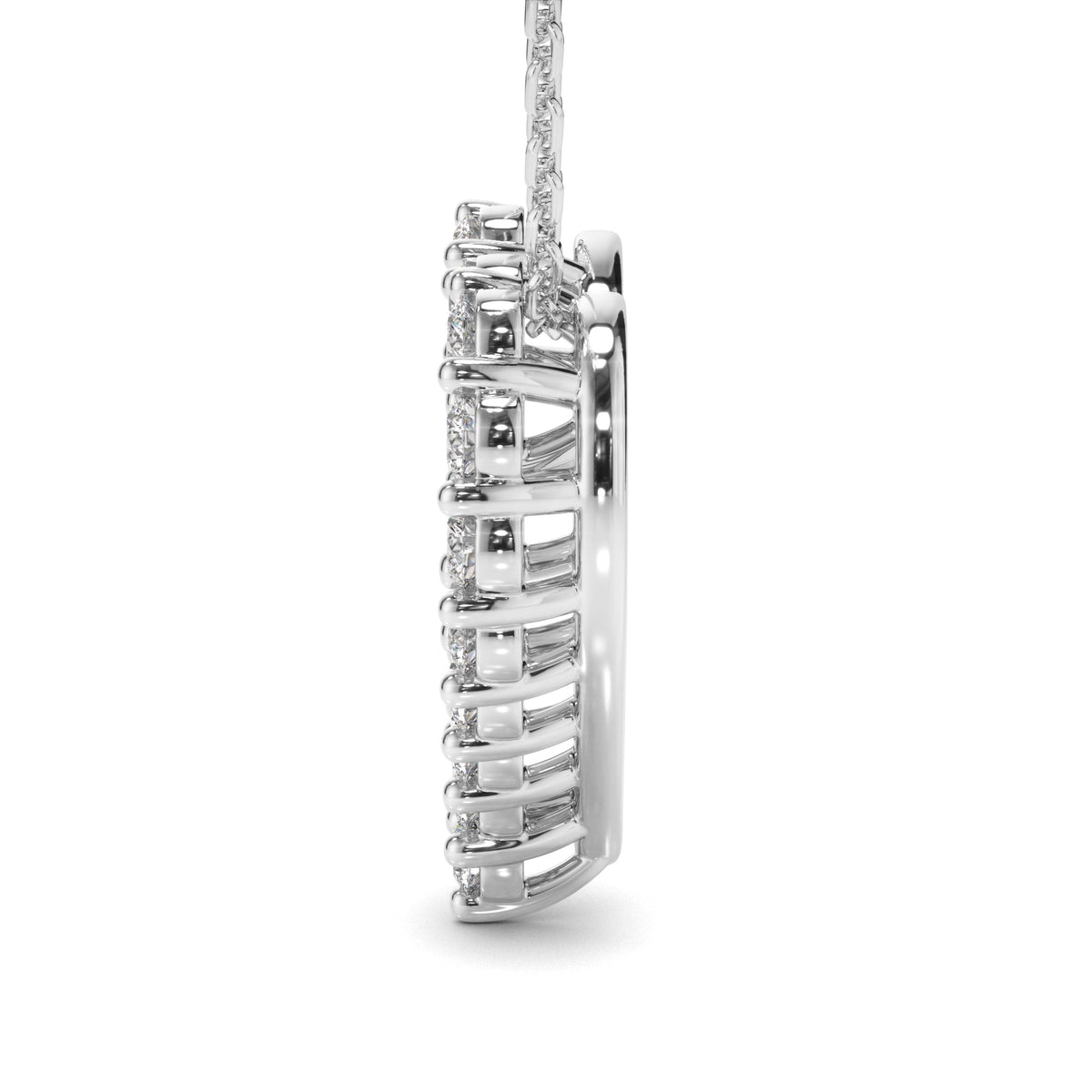Diamond Heart-Shaped Pendant