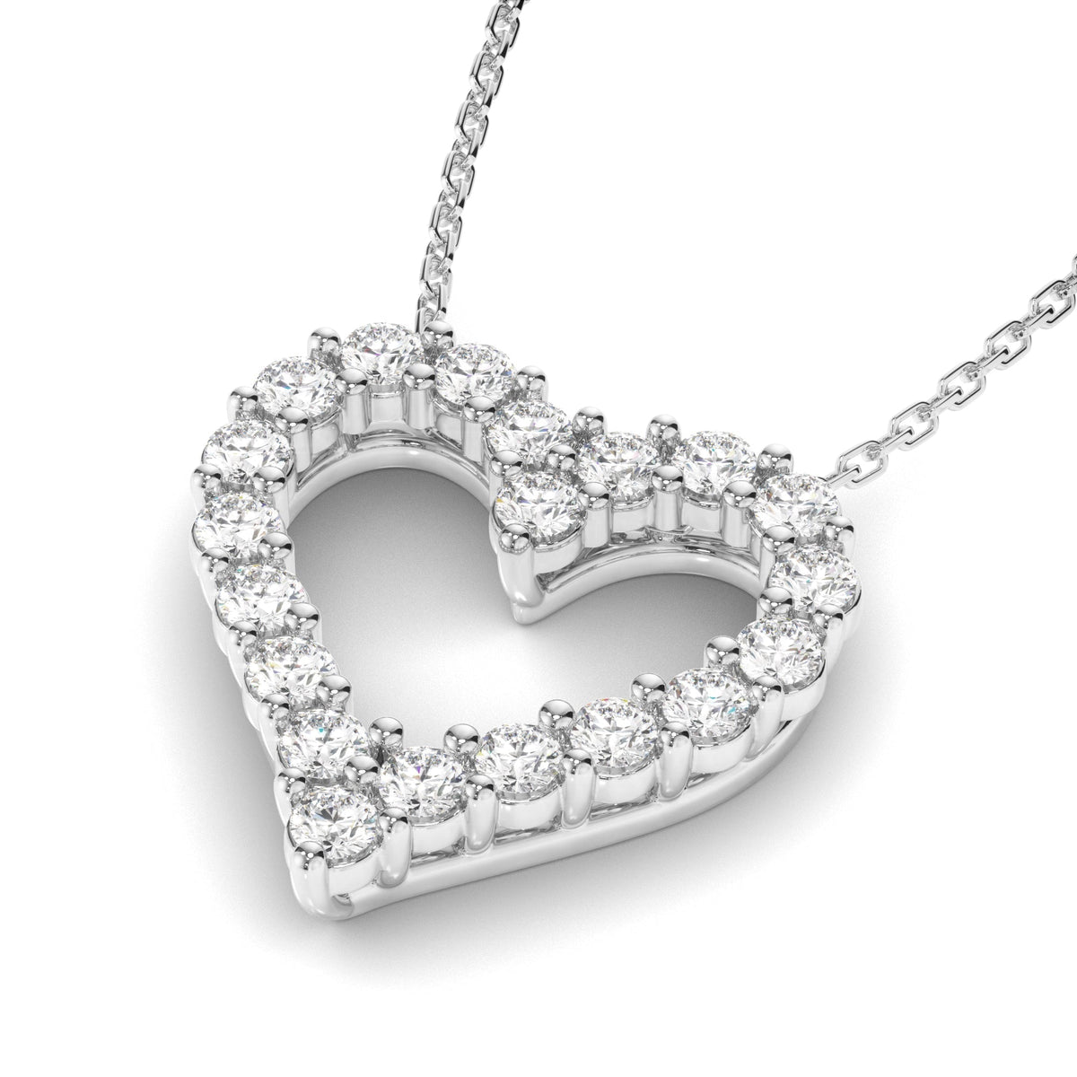 Diamond Heart-Shaped Pendant