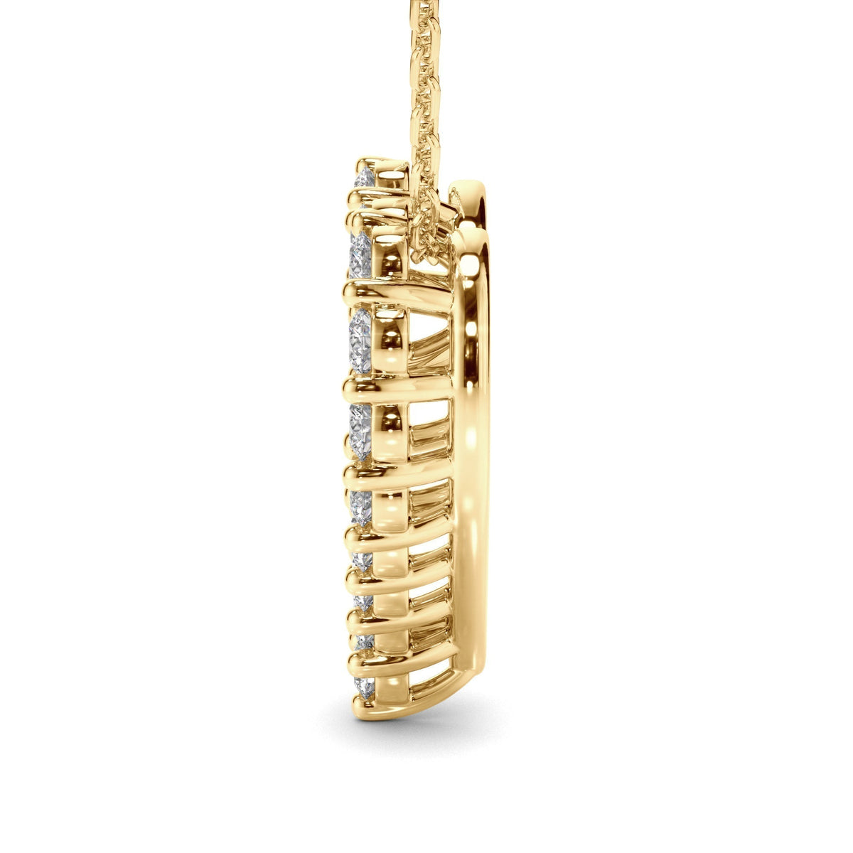 Diamond Heart-Shaped Pendant