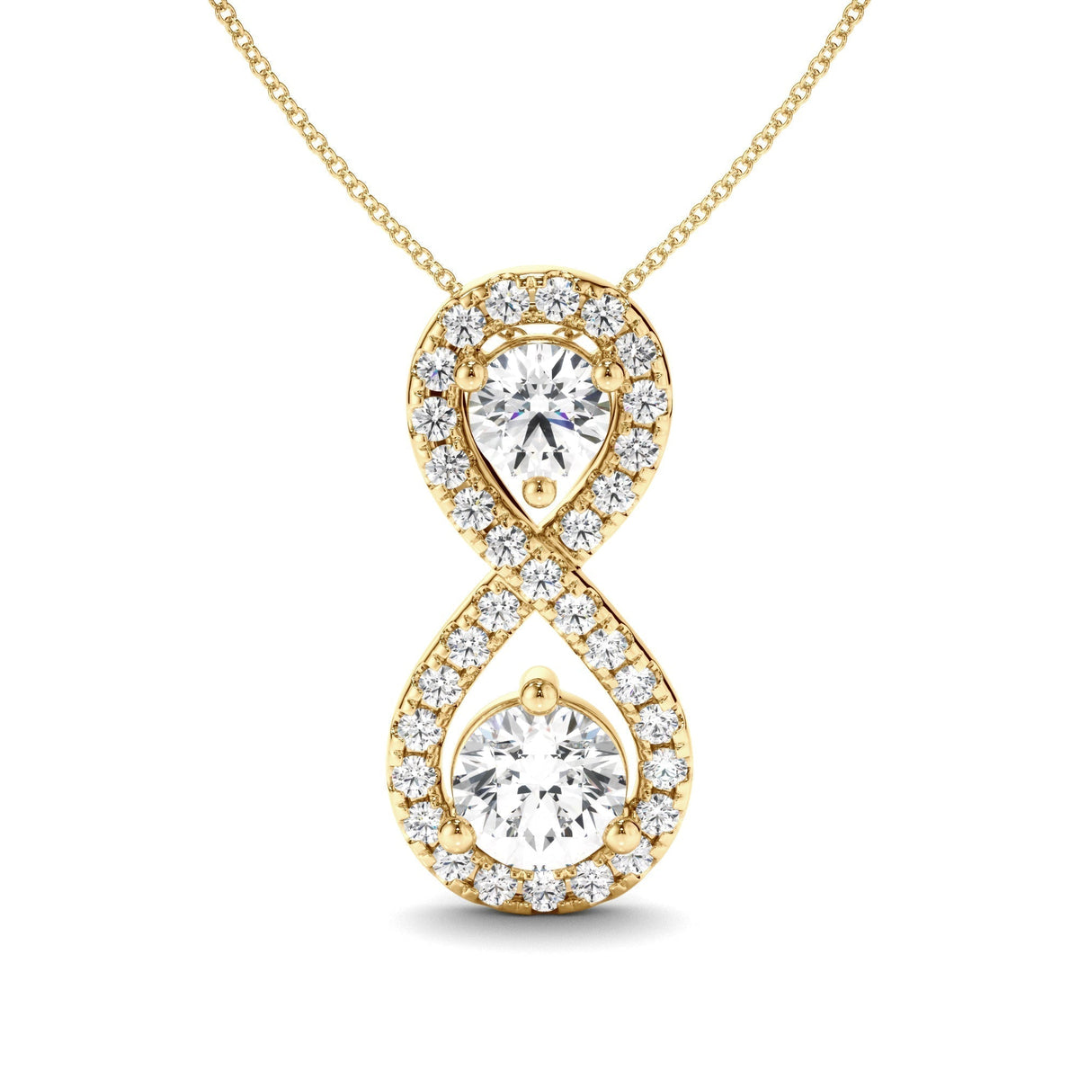 Round Brilliant Cut Diamond Infinity Pendant