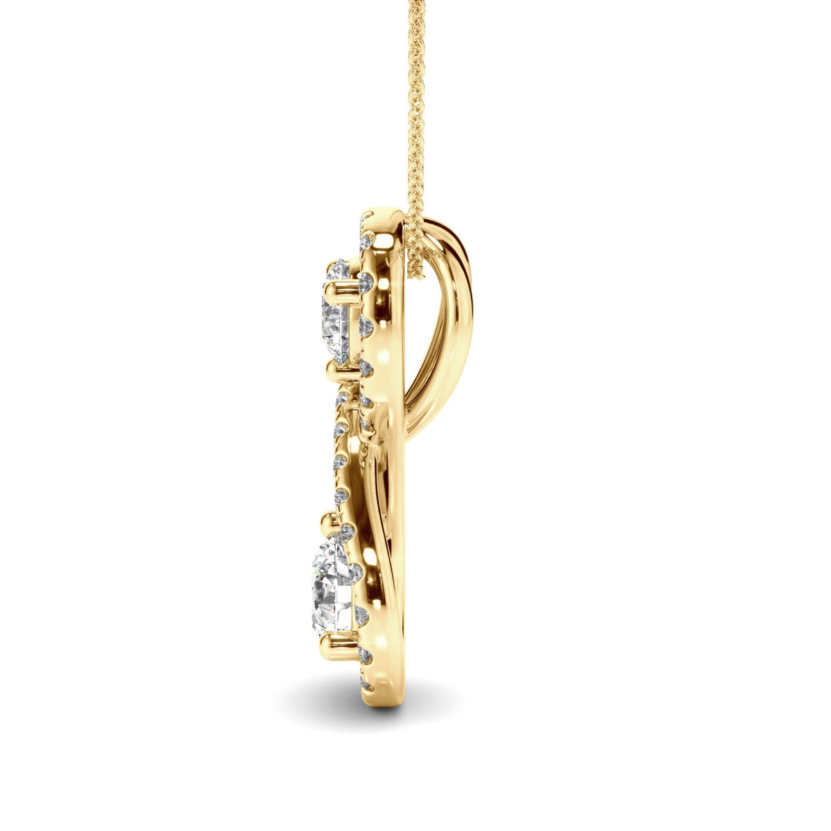 Round Brilliant Cut Diamond Infinity Pendant