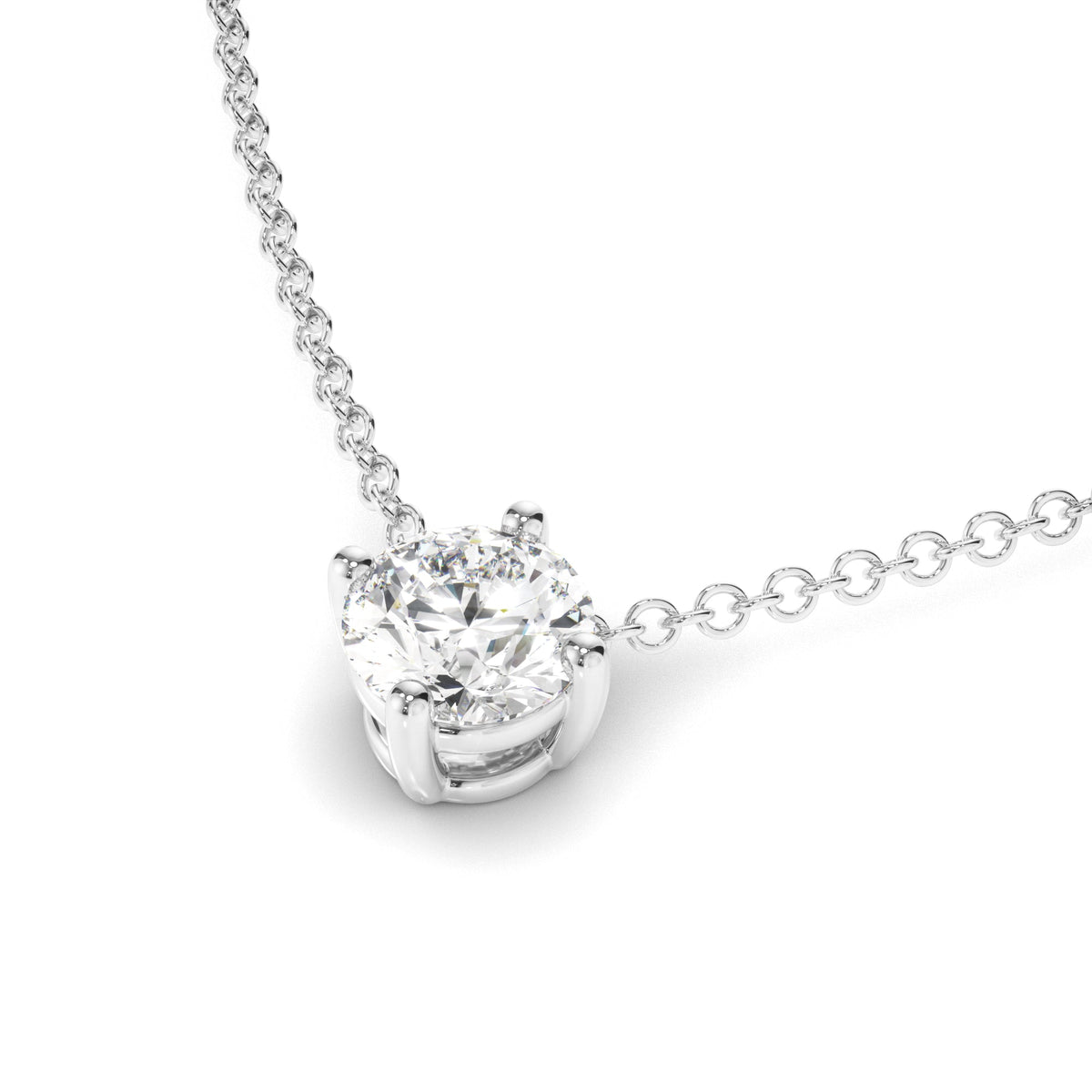 Round Brilliant Cut Diamond Necklet