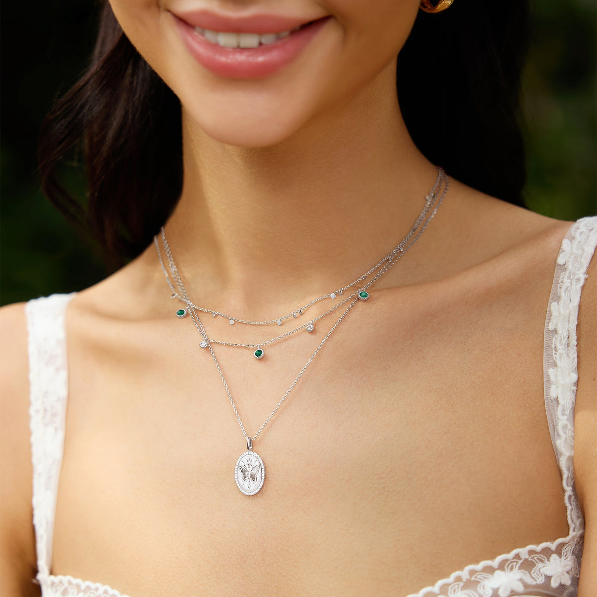 Ania Haie Silver Butterfly Pendant Necklace