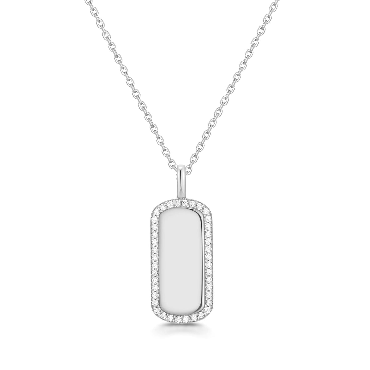 Ania Haie Silver Sparkling Tag Necklace
