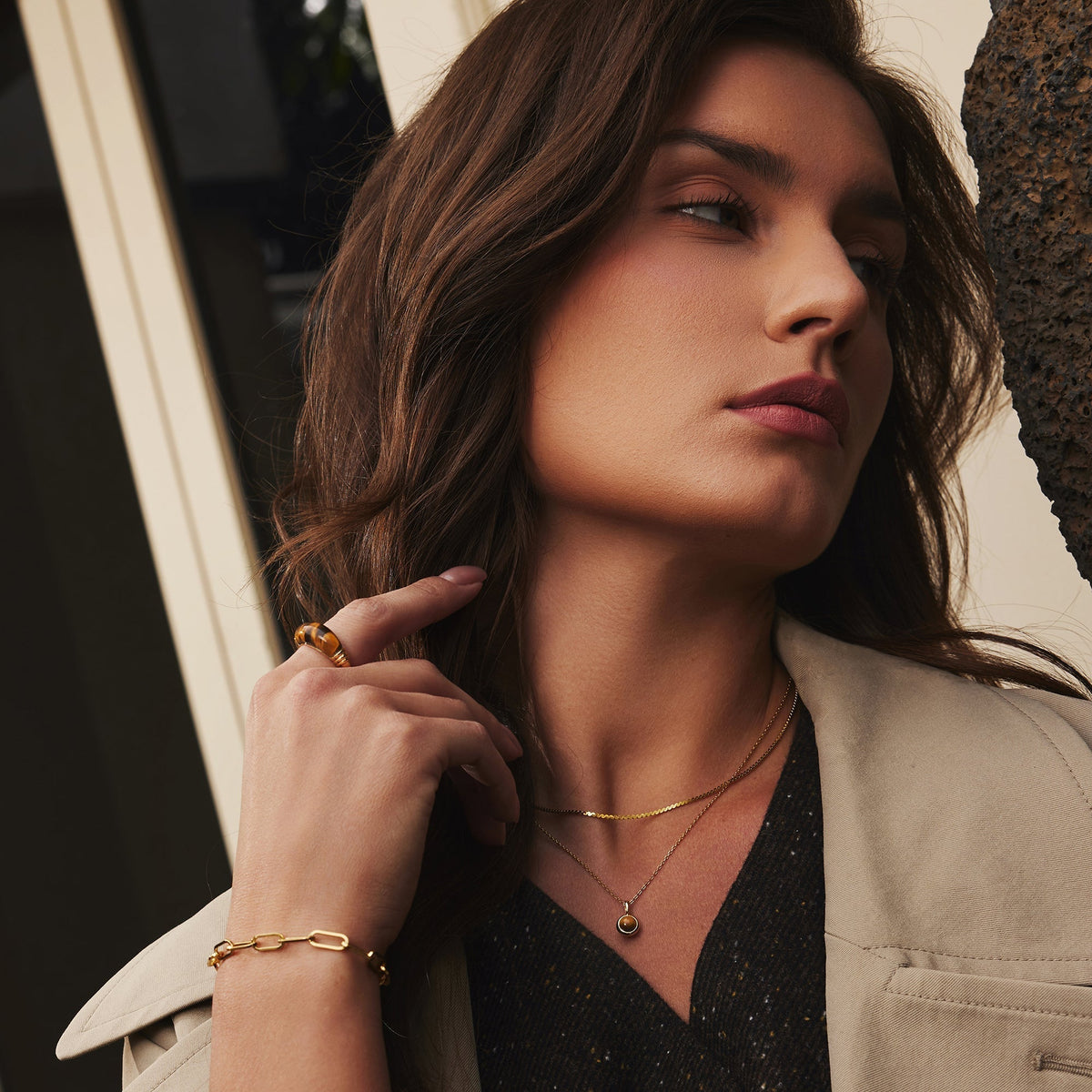 Ania Haie Gold Flat S Link Chain Necklace