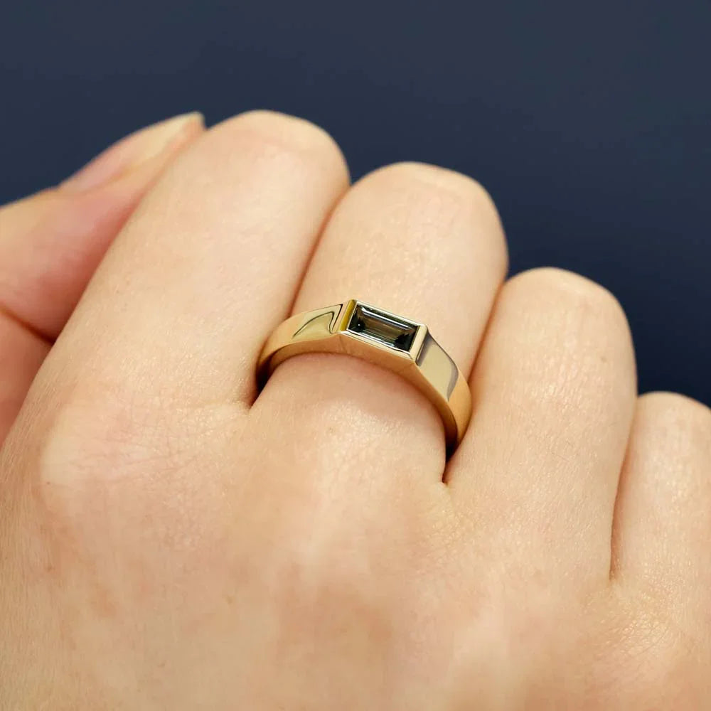 Australian Sapphire Avery Ring with Teal Sapphire
