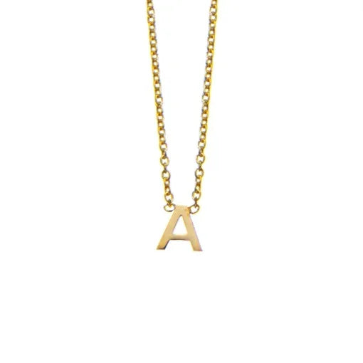 Silver mini A necklace