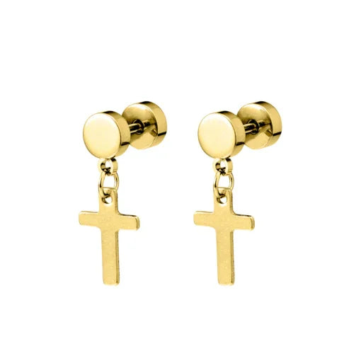 Blaze stainless cross studs
