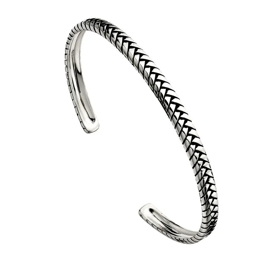 NAJO Tessera Mens Oxidised Cuff (65mm)